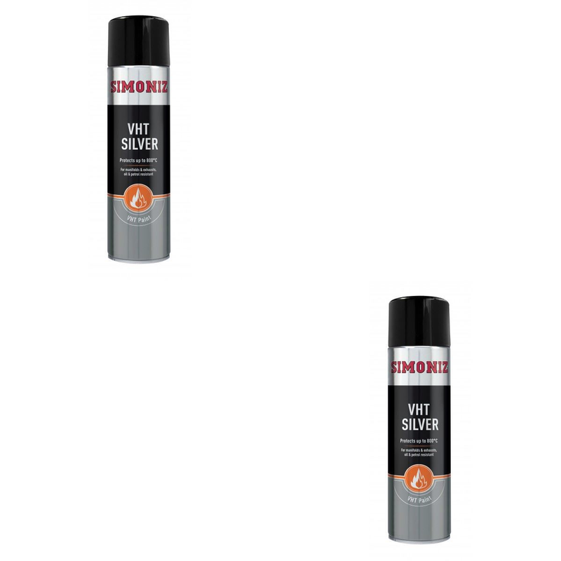 Simoniz VHT Silver Paint 500ml - Very High Temperature Spray
