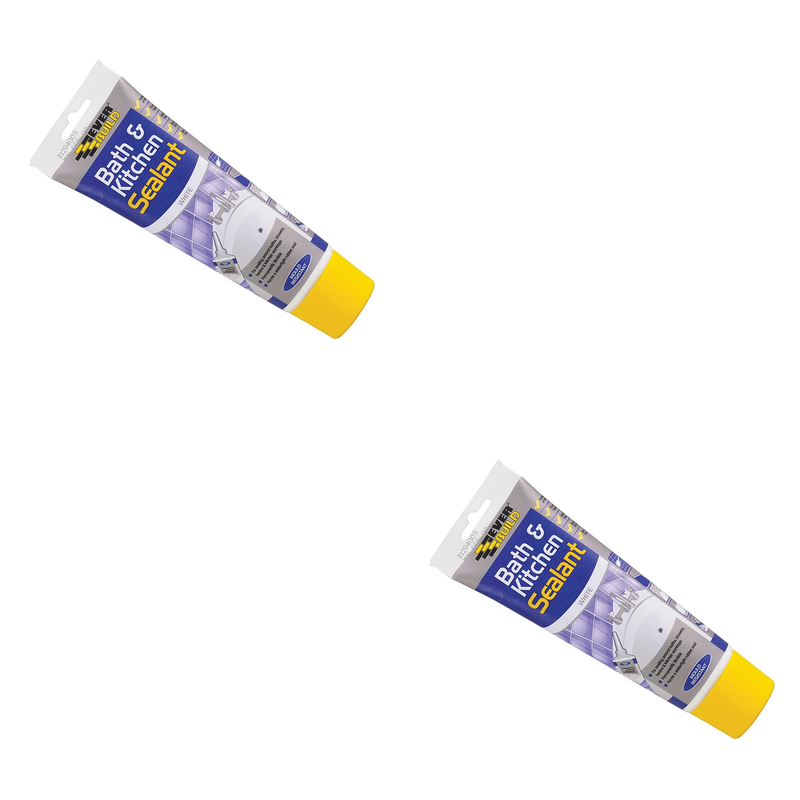 Everbuild Sika Bath & Kitchen Seal White Easi Squeeze 200ml - 484863