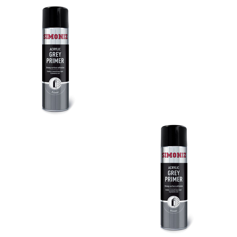 Simoniz Large Grey Primer Acrylic Spray Paint 500ml SIMP11D