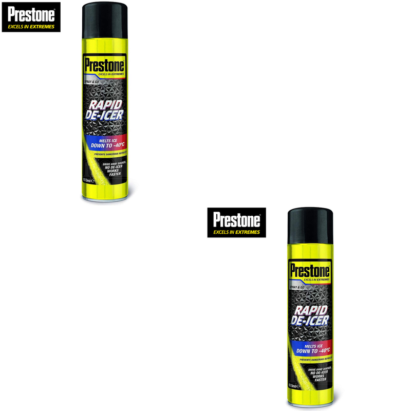 Prestone Car Rapid De-Icer 600ml - Fast Melting Windscreen Spray