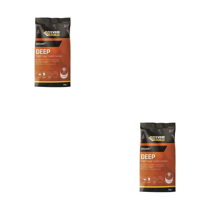 Everbuild Sika Jetcem Premix Sand & Cement Grey 12kg (2 x 6kg Packs)