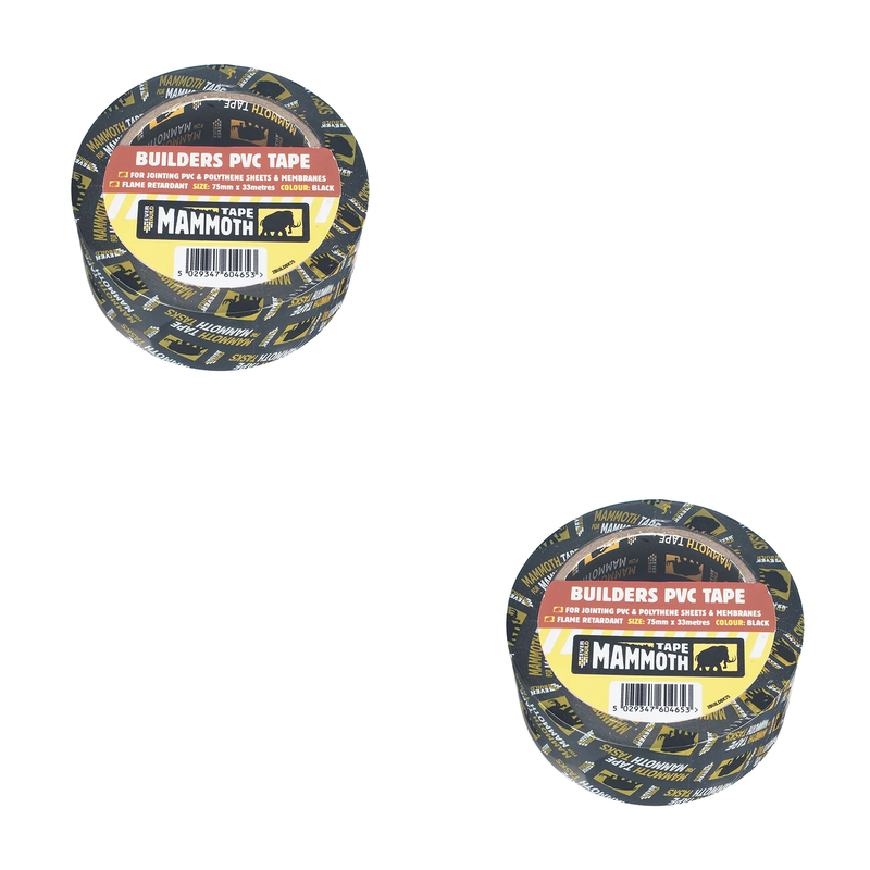 Everbuild Sika Builder's PVC Tape 50mm x 33m Black