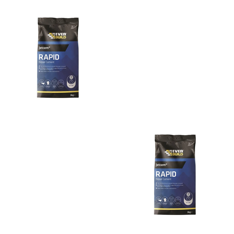 Everbuild Sika Jetcem Rapid Set Cement 12kg (4 x 3kg Packs) - 620460 kit