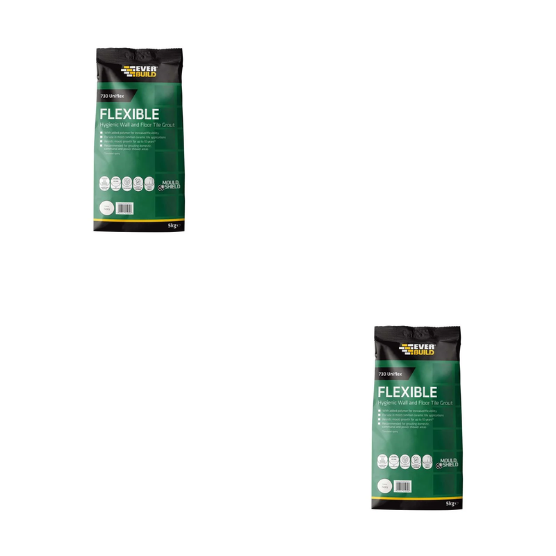 Everbuild Sika 730 Uniflex Hygienic Tile Grout Ivory 5kg - 486466