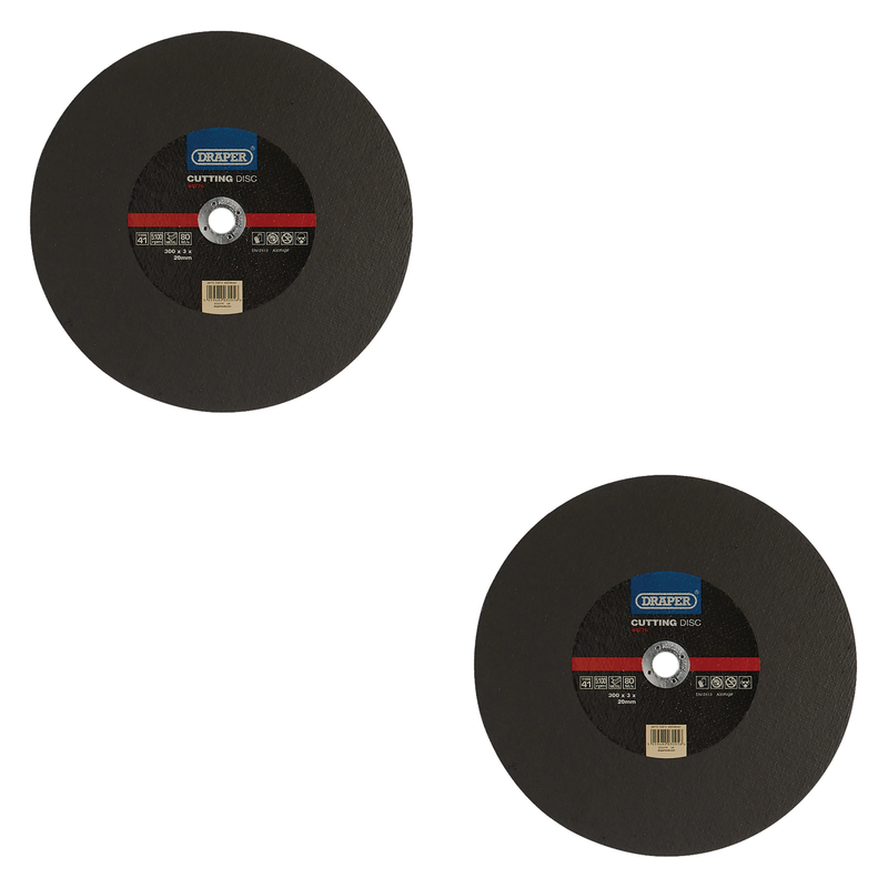 Draper Metal Cutting Disc, 300mm x 3mm x 20mm - Multi-Pack Options