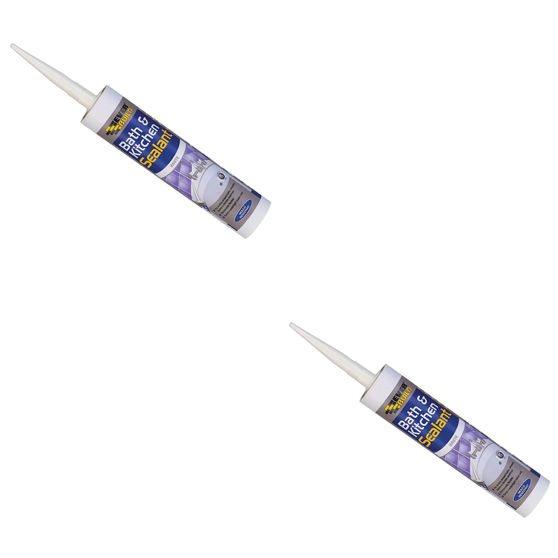 Everbuild Sika Bath & Kitchen Sealant White 310ml - 486278