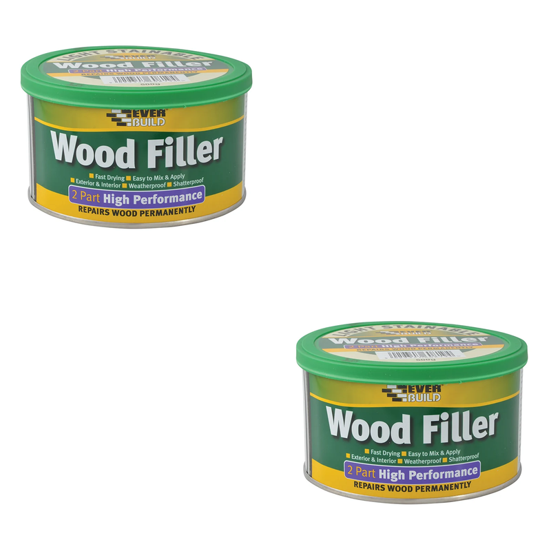 Everbuild Sika High Performance 2 Part Wood Filler Light 500g - 481022