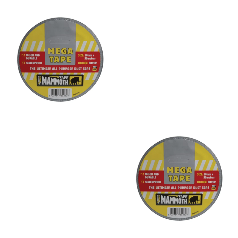 Everbuild Sika Mammoth Mega All Purpose Tape Silver 50mm x 50m - 483329