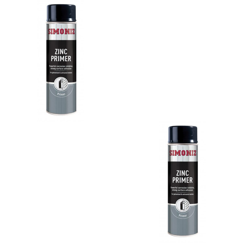 Simoniz Zinc Metal Primer Spray Paint 500ml Aerosol SIMP10D