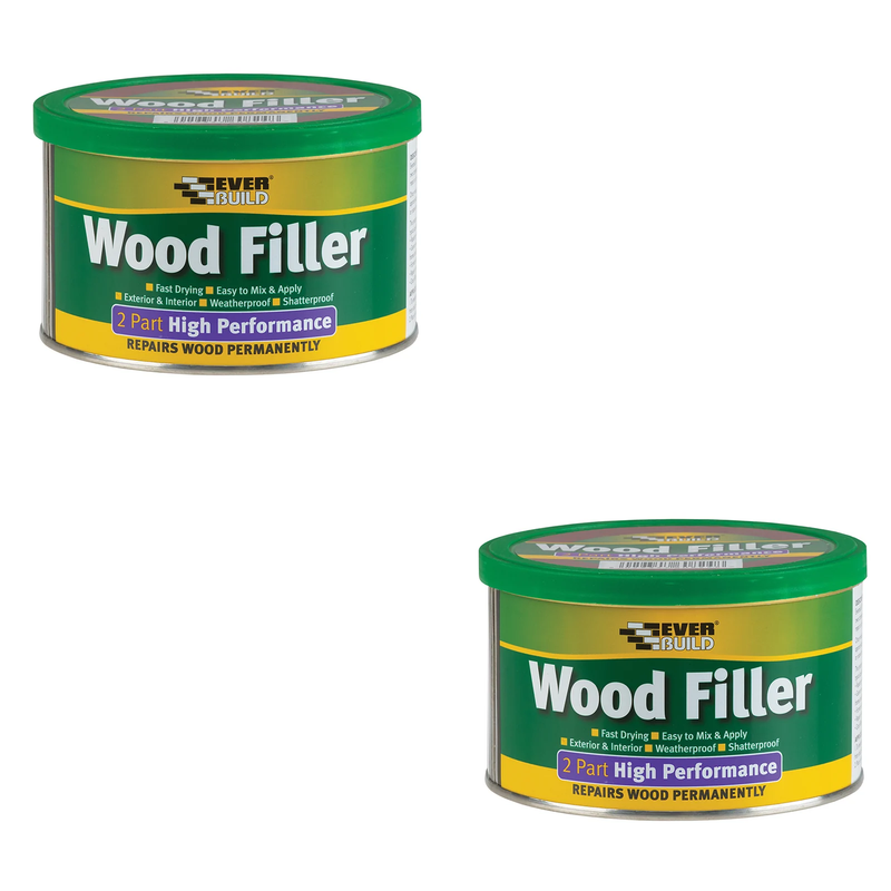 Everbuild Sika 2-Part High-Performance Wood Filler Redwood 500g - 481052