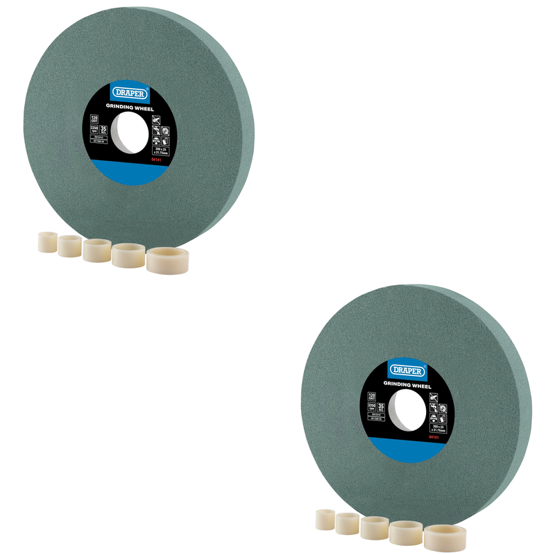 Draper Silicon Carbide Bench Grinding Wheel, 200 x 25mm, 120G