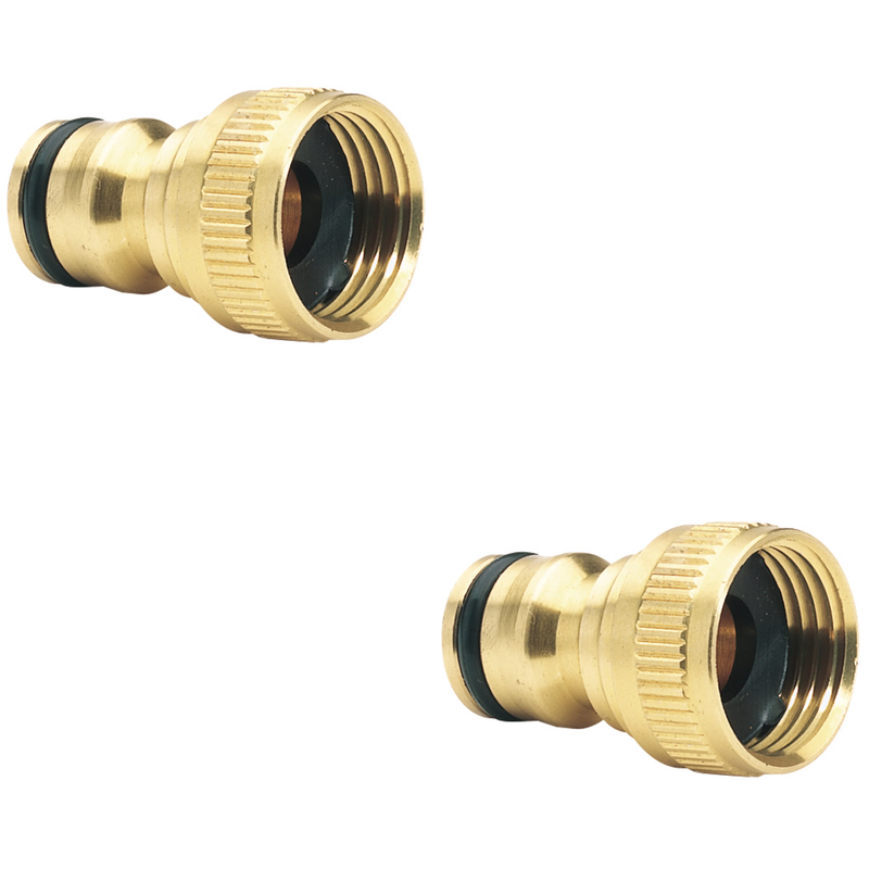 Draper Brass Garden Hose Tap Connector - Multi-Length Variations