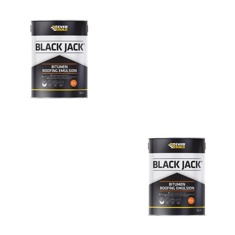 Everbuild Sika Black Jack® 906 Bitumen Roofing Emulsion 5 litre - 852666