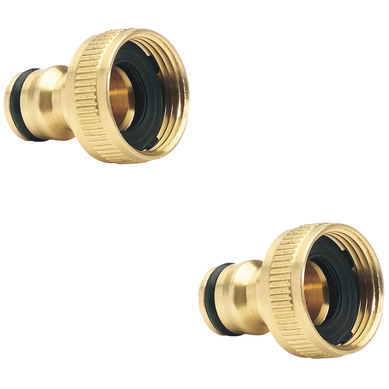 Draper Brass Garden Hose Tap Connector - Multi-Length Variations