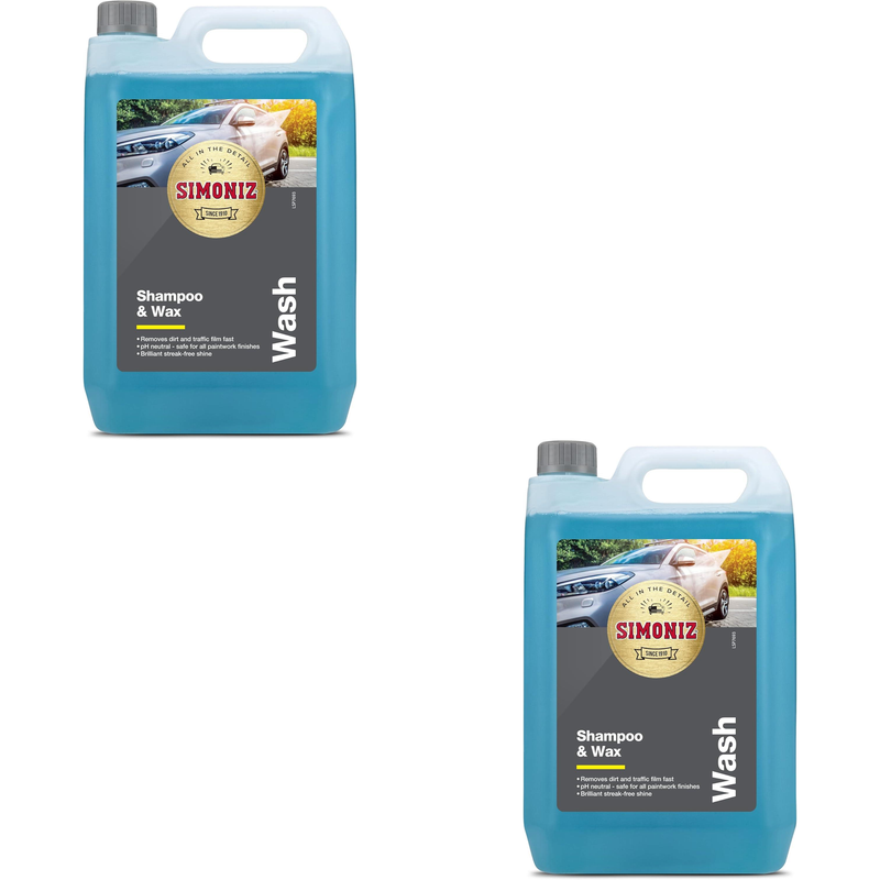 Simoniz Car Shampoo & Wax 5L pH Neutral Cleaner