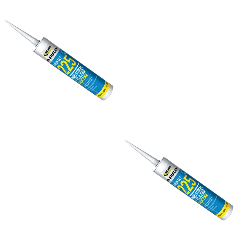Everbuild Sika 225 Industrial & Glazing Silicone Translucent 310ml - 486135