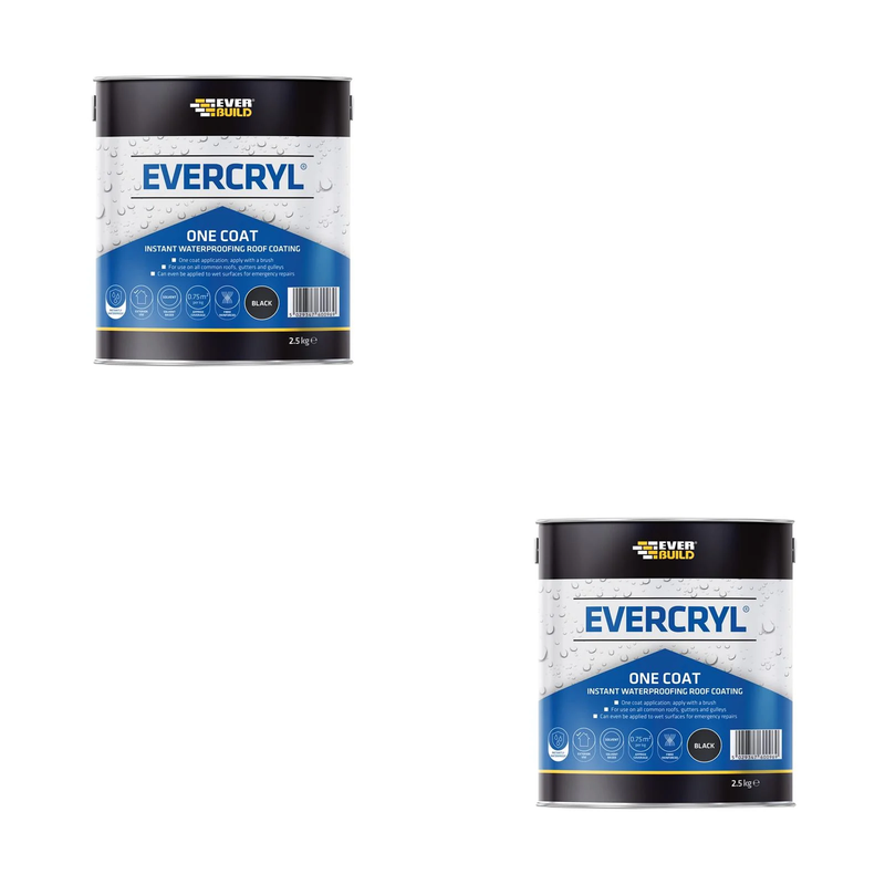 Everbuild Sika Evercryl® One Coat Black 2.5kg - 851572