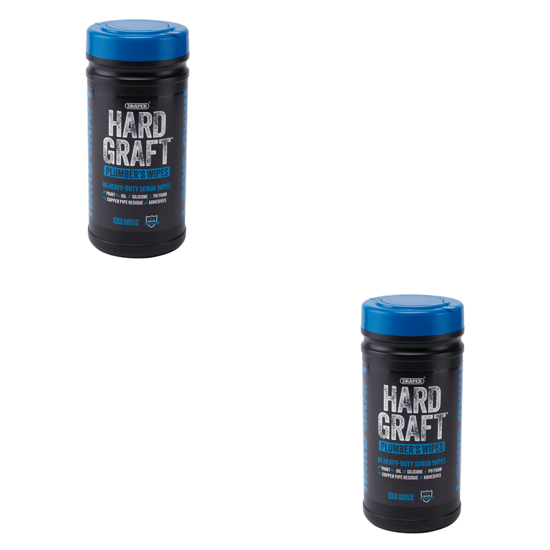 Hard Graft Plumbers Wipes Tub of 80 - Multi-Pack Options Available