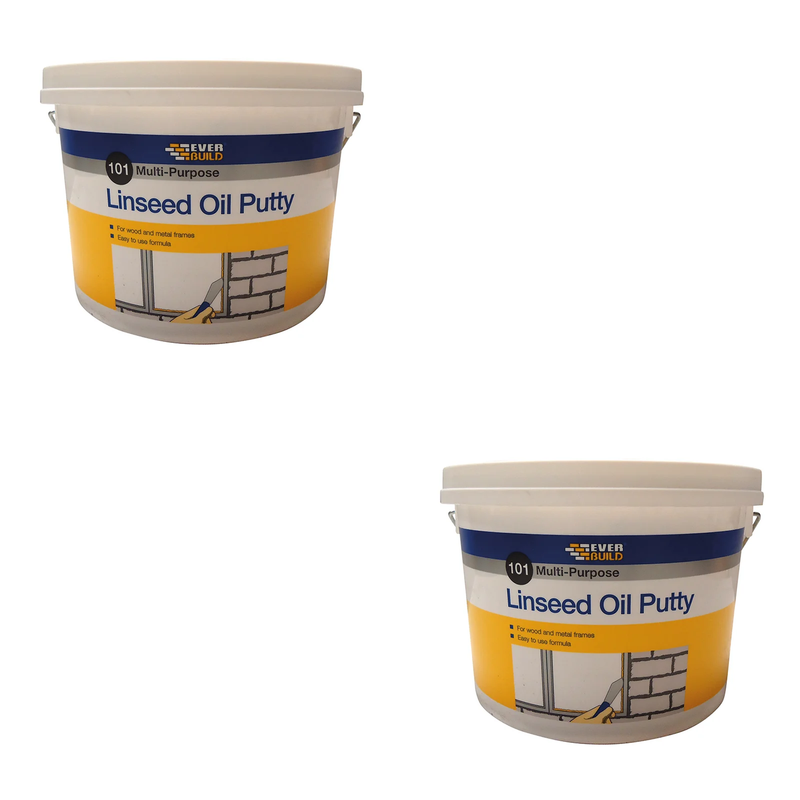 Everbuild Sika 101 Multi-Purpose Linseed Oil Putty Natural 5kg - 480212