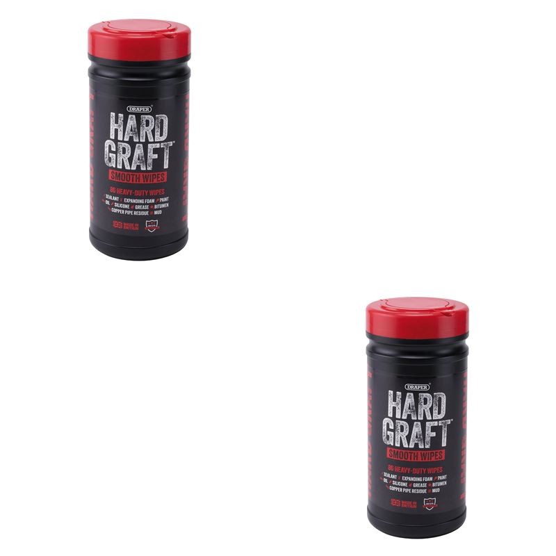 Hard Graft Smooth Wipes - Multipurpose Tub of 80