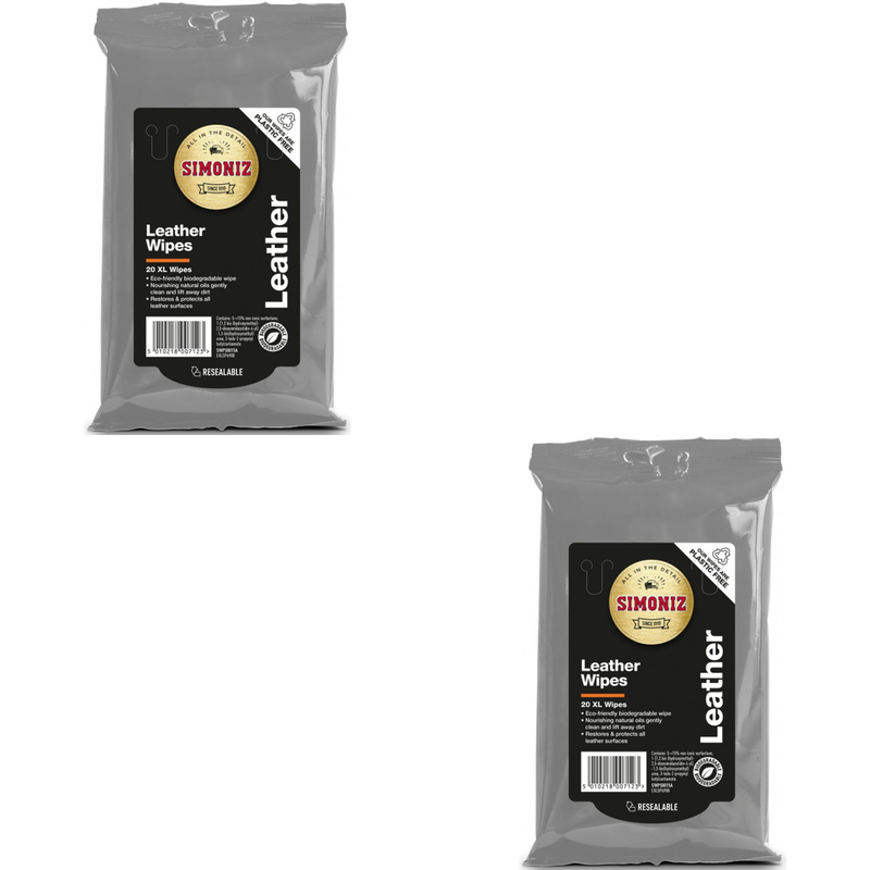 Simoniz Leather Wipes - Pack of 20