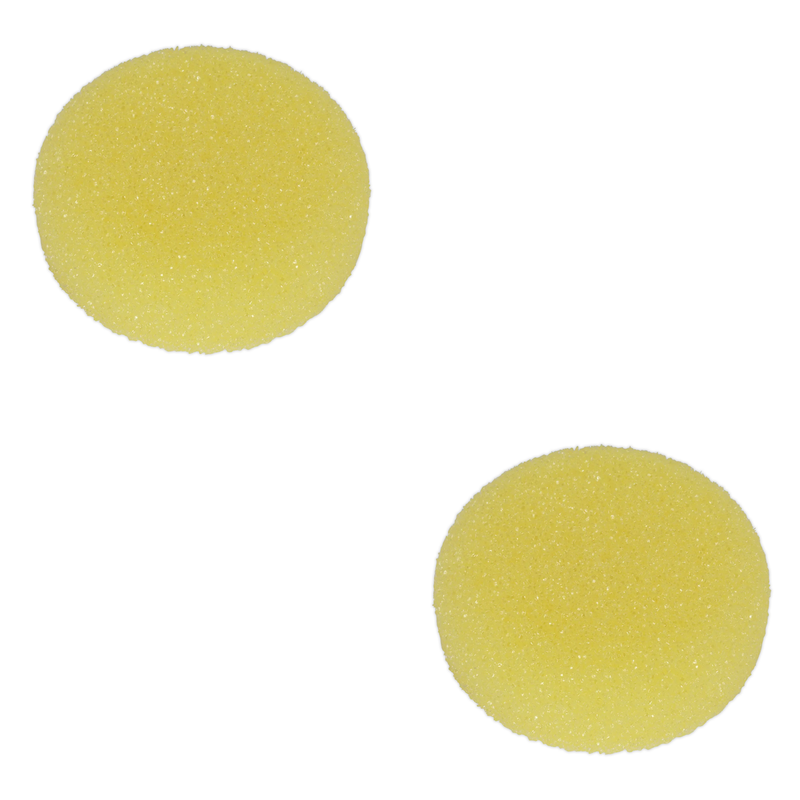 Sealey Hook-and-Loop Buffing & Polishing Foam Head 80 x 25mm - Yellow/Coarse
