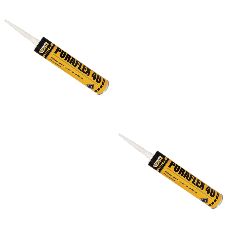 Everbuild Sika Industrial Puraflex 40 Sealant Black 300ml - 464963