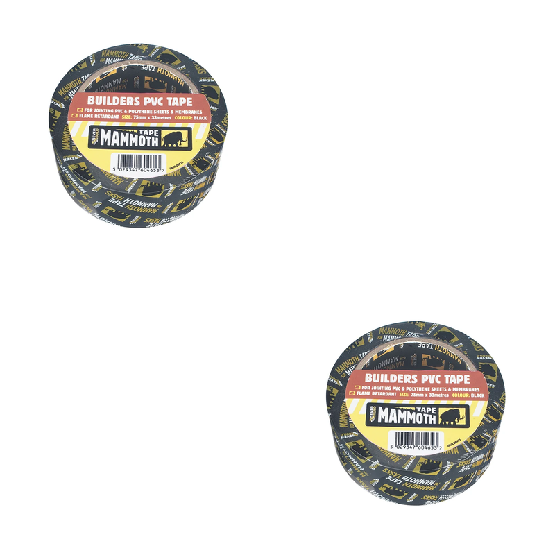 Everbuild Sika Builder's PVC Tape 50mm x 33m Black