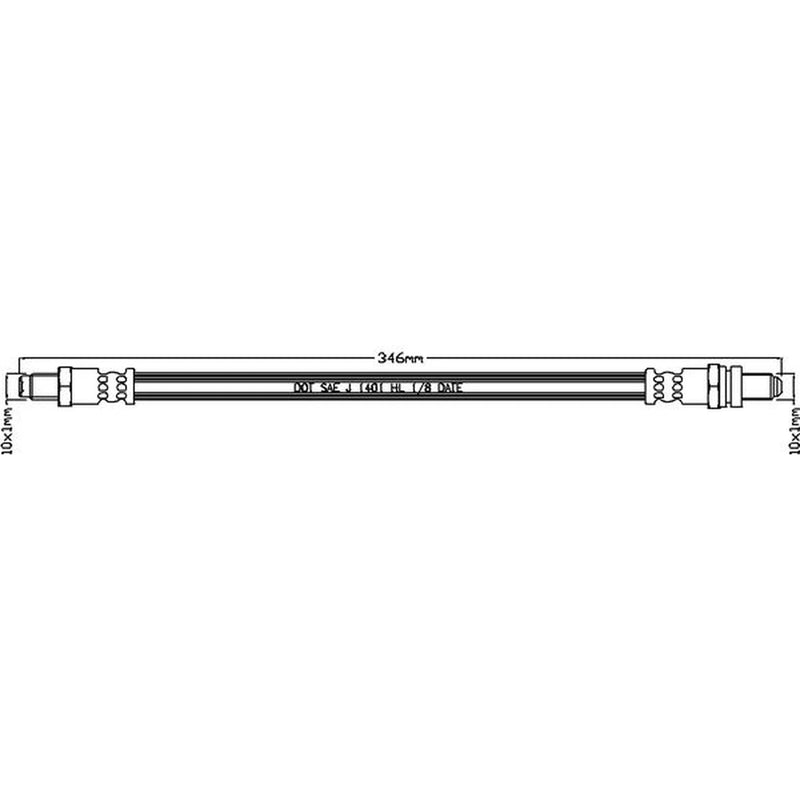 Abtex Brake Hydraulic Hose Line Rear ABH1095