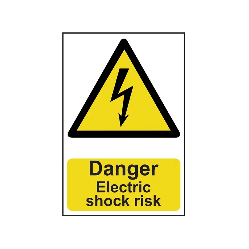 Scan Danger Electric Shock Risk - PVC Sign 200 x 300mm - 0750