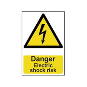 Scan Danger Electric Shock Risk - PVC Sign 200 x 300mm - 0750