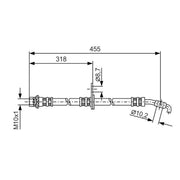 Bosch Brake Hydraulic Hose Line Front Right 1 987 476 255
