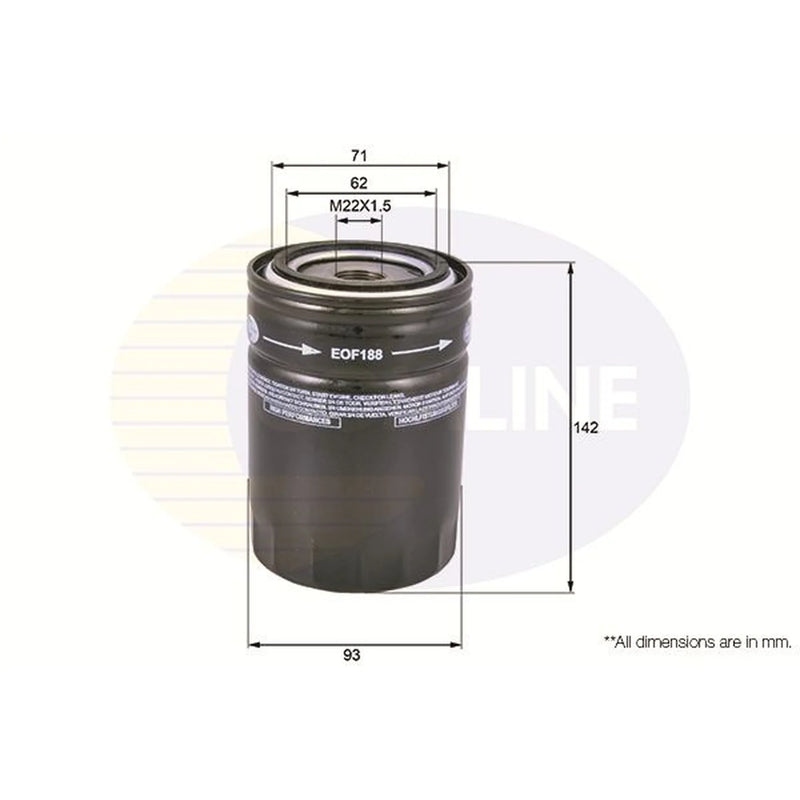 Comline Engine Oil Filter EOF188