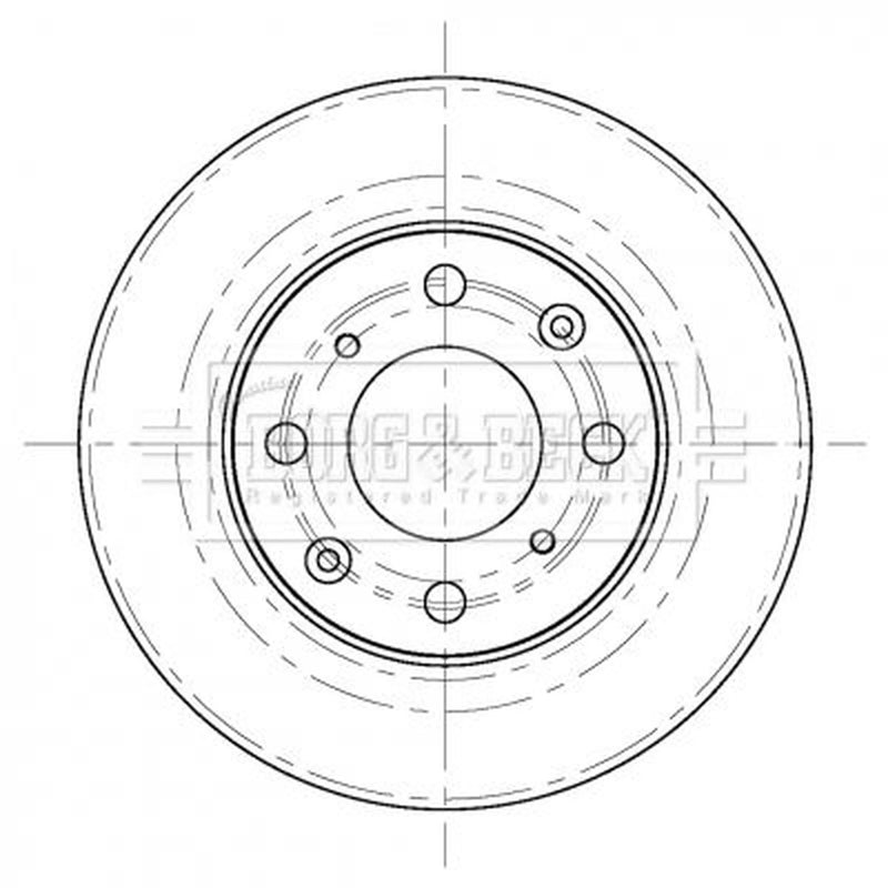 Borg & Beck 2 x Vented Front Brake Discs BBD5415