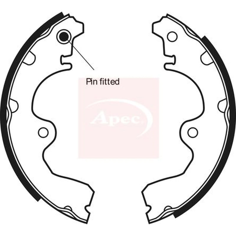 Apec Brake Shoe Set Axle Kit SHU518