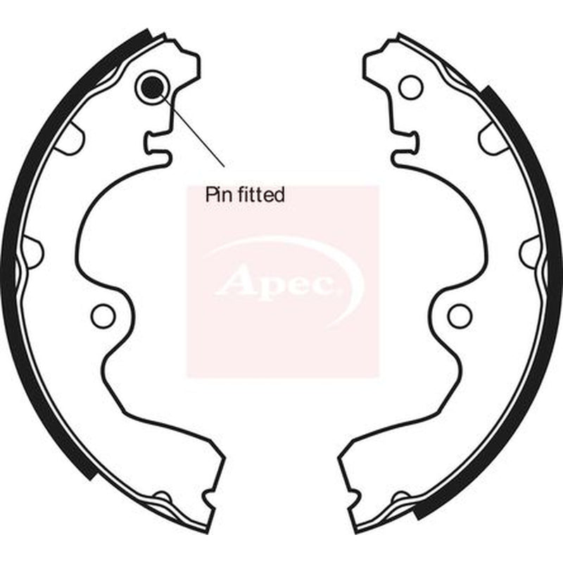 Apec Brake Shoe Set Axle Kit SHU518