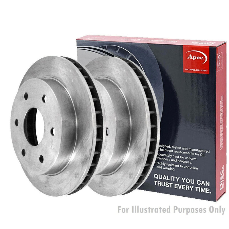 Apec 2 x Brake Disc Set Vented