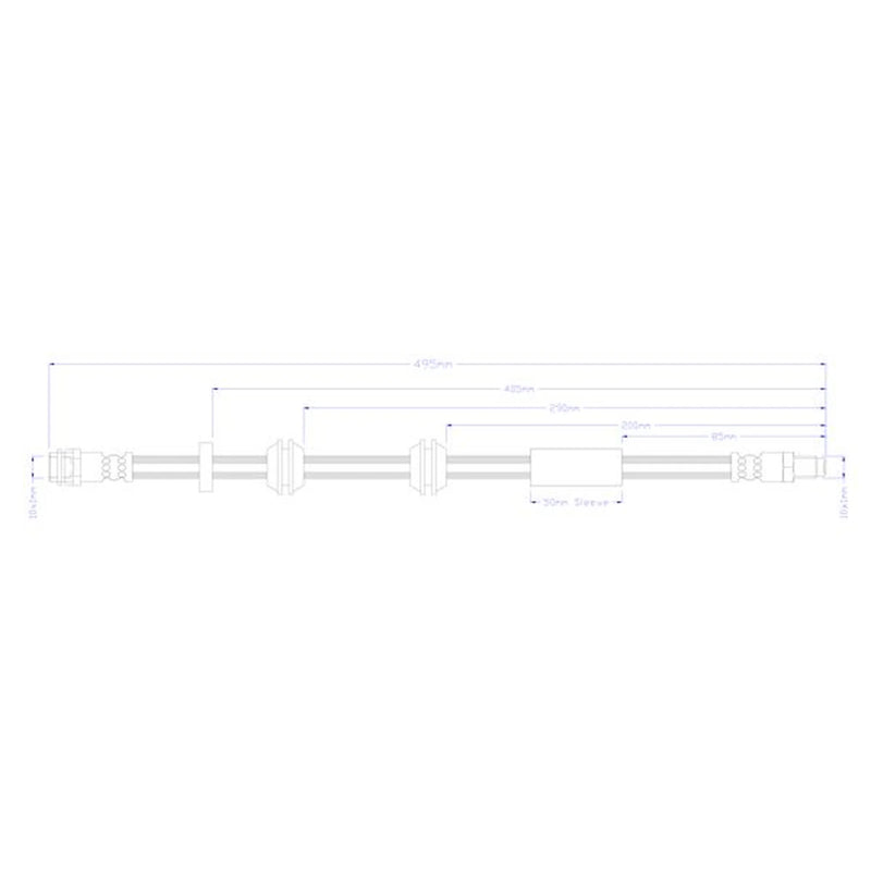 Juratek Brake Hydraulic Hose Line Front JBH1408