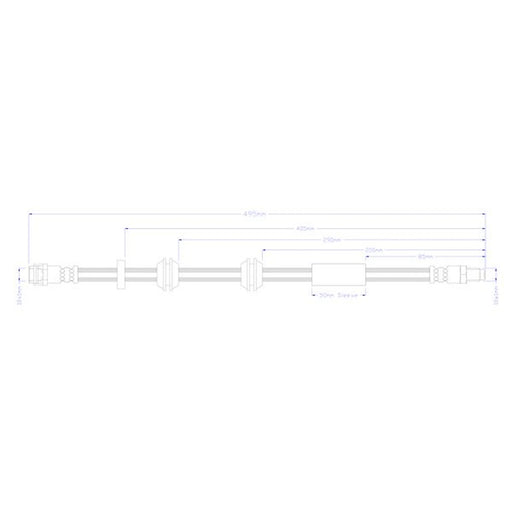 Juratek Brake Hydraulic Hose Line Front JBH1408