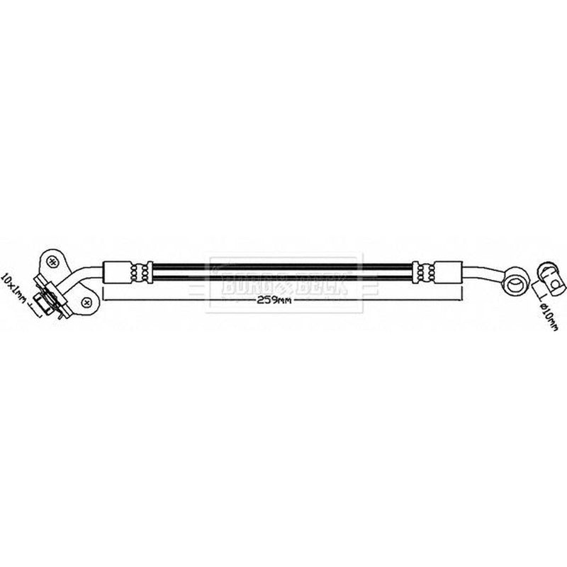 Borg & Beck Brake Hydraulic Hose Line Rear Right BBH8140