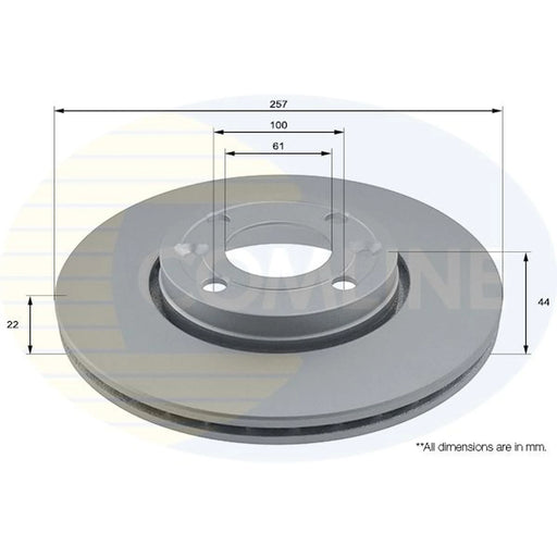 Comline 2 x Front Brake Discs ADC1597V