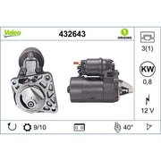 Valeo Starter Motor 12V 0.8kW Teeth 432643