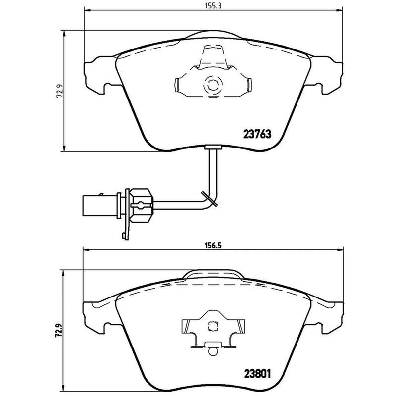 Brembo 4 x Front Brake Pad Set P85084