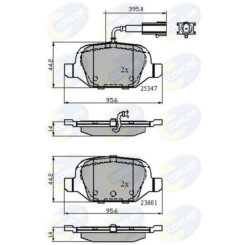 Comline 4 x Rear Brake Pad Set CBP11026