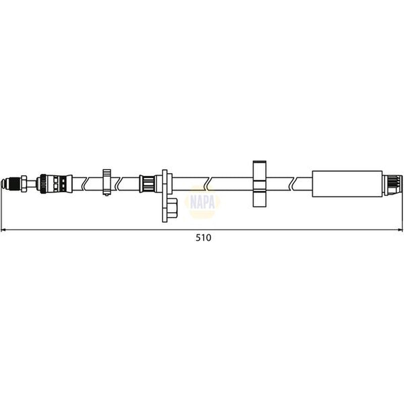 NAPA Brake Hydraulic Hose Line Front NBH1043