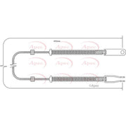 Apec Handbrake Cable Left Rear CAB1392
