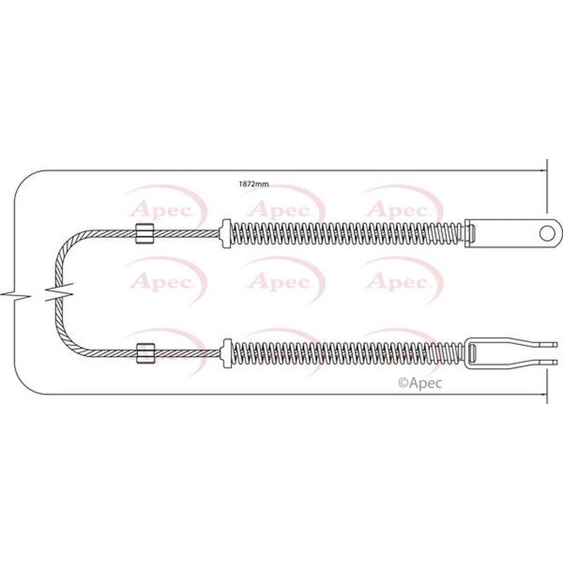 Apec Handbrake Cable Left Rear CAB1392