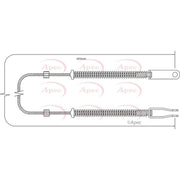 Apec Handbrake Cable Left Rear CAB1392