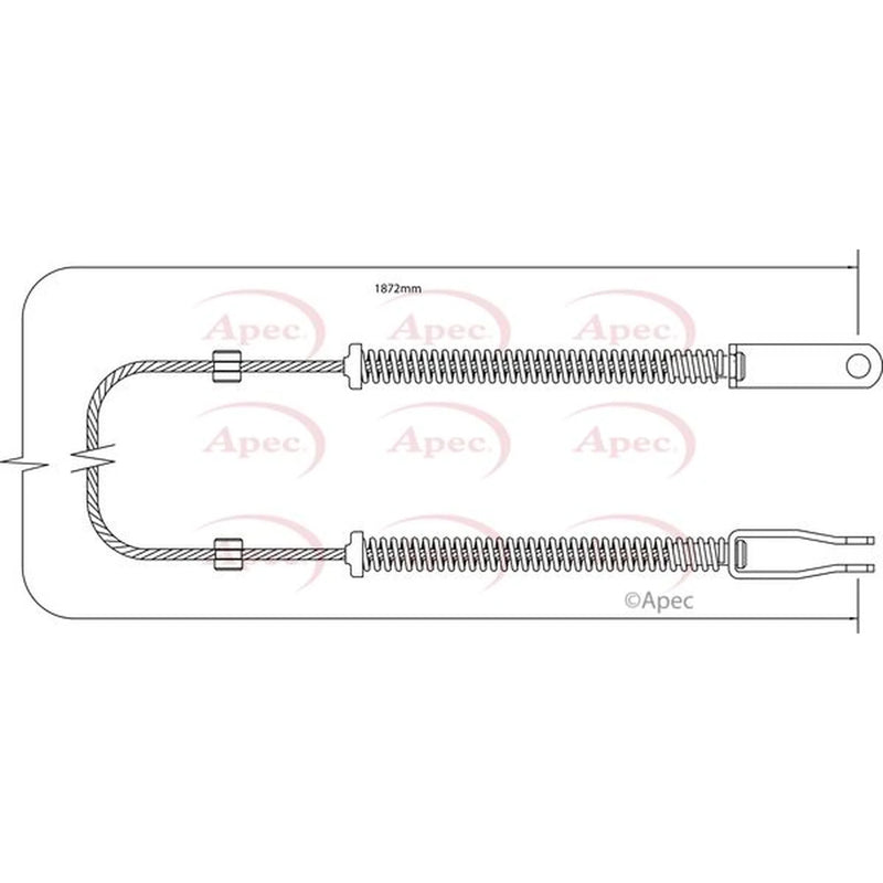 Apec Handbrake Cable Left Rear CAB1392