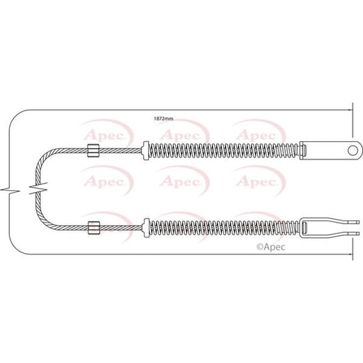 Apec Handbrake Cable Left Rear CAB1392
